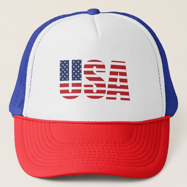 USA Flag Trucker Hat Truckerkappe (Vorderseite)