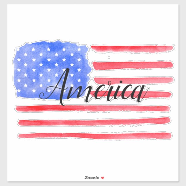 USA Flag US Flagge Aufkleber (Blatt)
