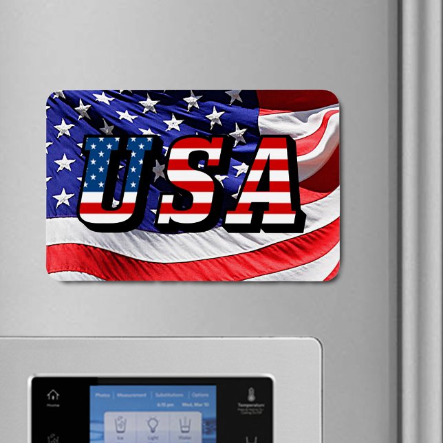 USA-Flag USA flexibel Magnet (USA Text United States of America Flag Flexible Magnet)