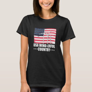 USA Flag USA Wind erbittertes Land T-Shirt
