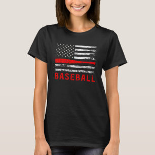 USA Flag Vater Coach Baseball Player Fan Outfit Bi T-Shirt