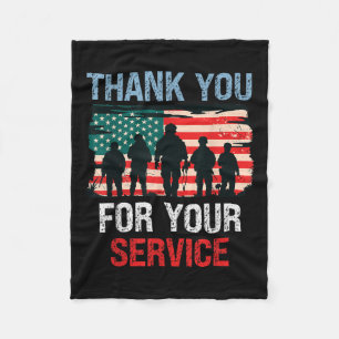 Usa Flag Vielen Dank für Ihren Service - Memorial Fleecedecke