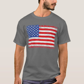 USA Flag Vintage amerikanische Fahne für Männer Fr T-Shirt