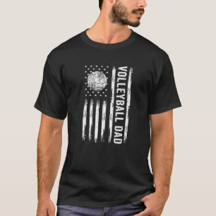 USA Flag Volleyball Dad Volleyball Game Day Vibes T-Shirt