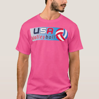 Usa Flag Volleyball T-Shirt