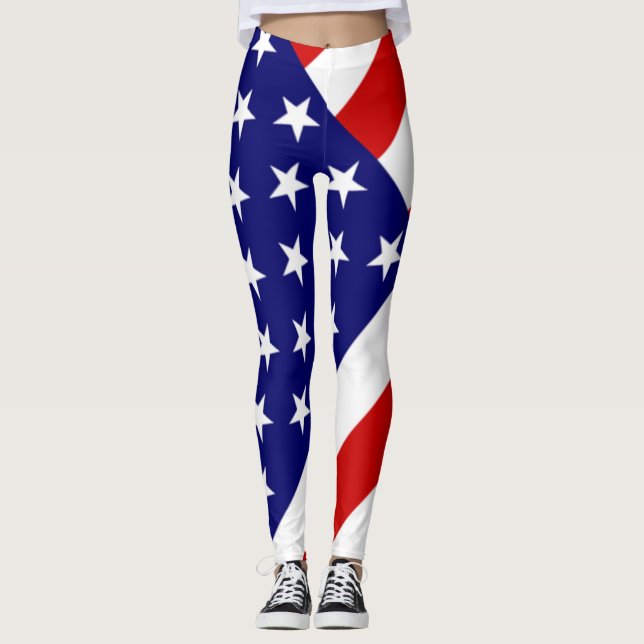 USA Flag-Vorlesung Leggings (Vorderseite)
