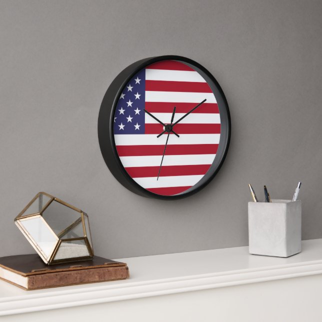 USA Flag Wall Clock, Wall Clock für Zuhause Décor Uhr (Büro)