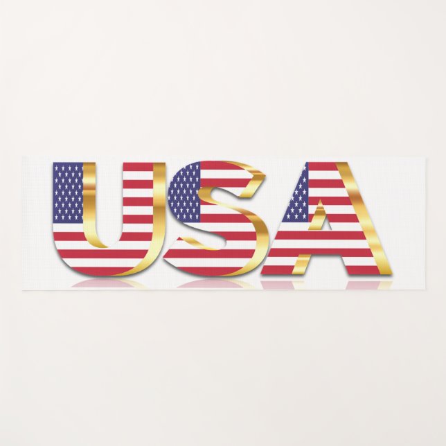 USA Flag Yoga Mat USA Yogamatte (Vorderseite (Horizontal))