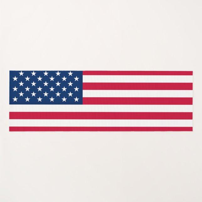 USA Flag Yoga Mat USA Yogamatte (Vorderseite (Horizontal))