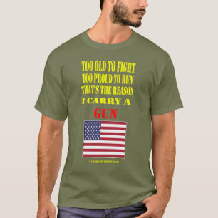 USA FLAG, ZU ALT ZUM KAMPF, ZU STOLZ ZU LAUFEN T-Shirt