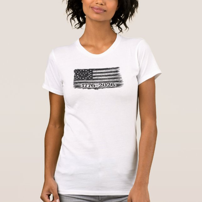 USA-FLAGGE 1776-2026  T-Shirt (Vorderseite)