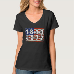 Usa-Flagge 18436572 Zündfolge Small-Block-Motor T-Shirt
