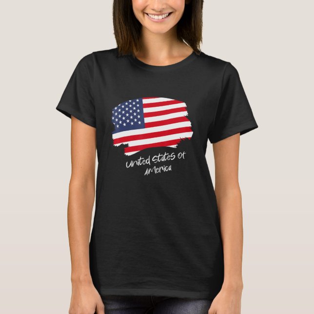 USA-Flagge 1 T-Shirt (Vorderseite)