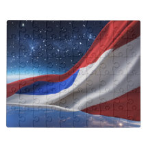 USA-Flagge Acryl-Puzzle | American Flag Logo Klar