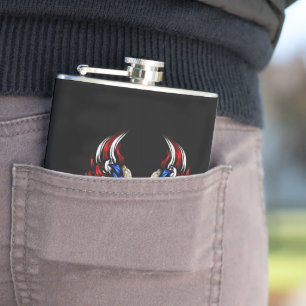 USA-Flagge Adler Schild Patriotisch Flachmann