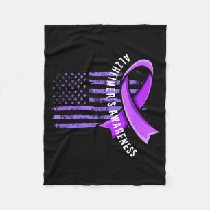 USA-Flagge Alzheimer-Bewusstseins-Unterstützungste Fleecedecke