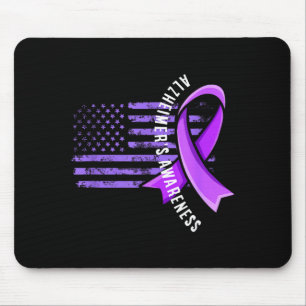 USA-Flagge Alzheimer-Bewusstseins-Unterstützungste Mousepad