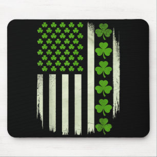 Usa-Flagge Amerikanisch National Irischer Shamrock Mousepad