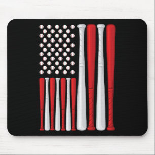 Usa-Flagge - Amerikanische Baseball-Flagge - Vinta Mousepad