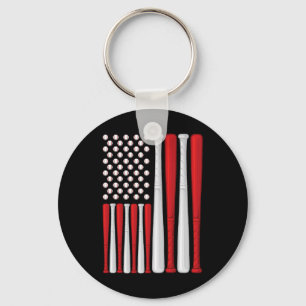 Usa-Flagge - Amerikanische Baseball-Flagge - Vinta Schlüsselanhänger