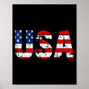 USA-Flagge Amerikanische Flagge US National Patrio Poster
