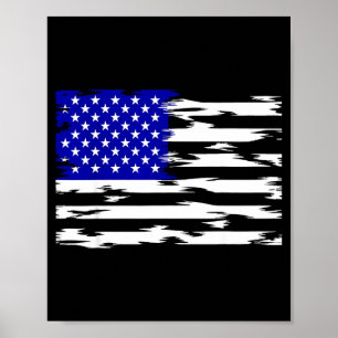 USA-Flagge amerikanische Sterne und Streifen patri Poster