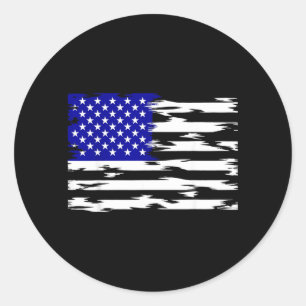 USA-Flagge Amerikanische Sterne und Streifen Patri Runder Aufkleber