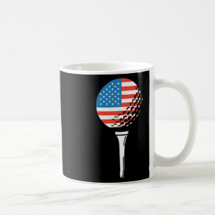 Usa-Flagge Amerikanischer Golf-T-Shirt-Linke-Brust Kaffeetasse