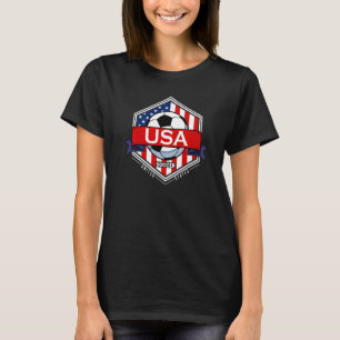 USA-Flagge Amerikanischer Patriotischer Fußball Fa T-Shirt