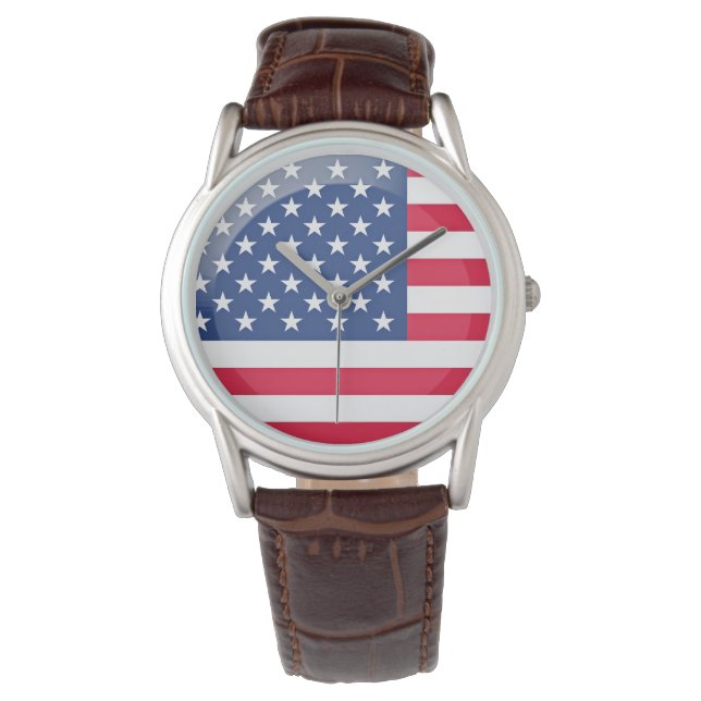 USA-Flagge Armbanduhr (Vorderseite)