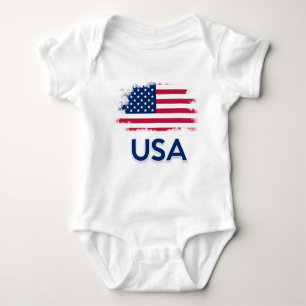USA-Flagge Baby Strampler