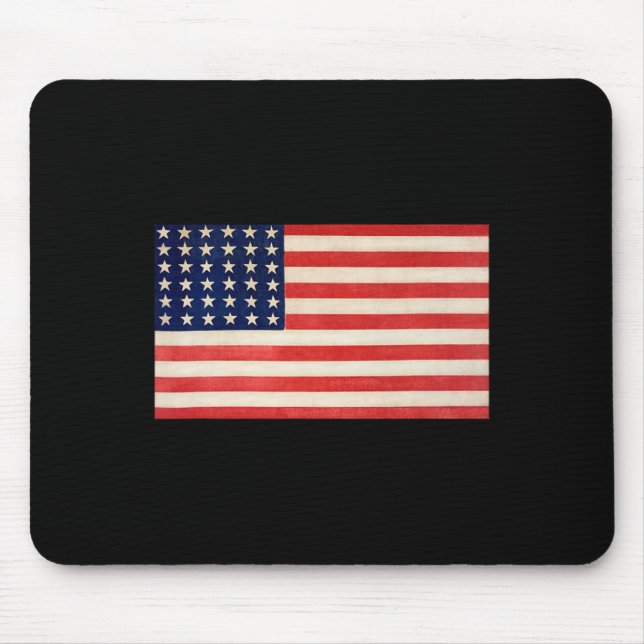 USA-Flagge Basic für Männer Frauen und Kinder US P Mousepad (Vorne)