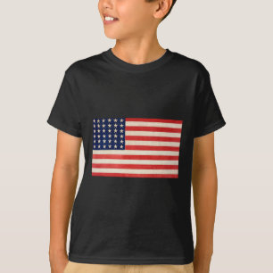 USA-Flagge Basic für Männer Frauen und Kinder US P T-Shirt