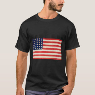 USA-Flagge Basic für Männer Frauen und Kinder US P T-Shirt