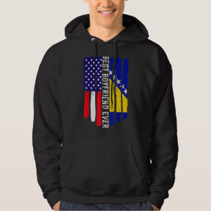 USA Flagge & Bosnien und Herzegowina beste Flagge  Hoodie