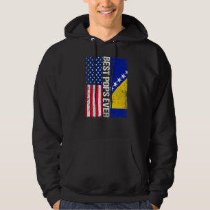 USA Flagge & Bosnien und Herzegowina Flag Best Pop Hoodie