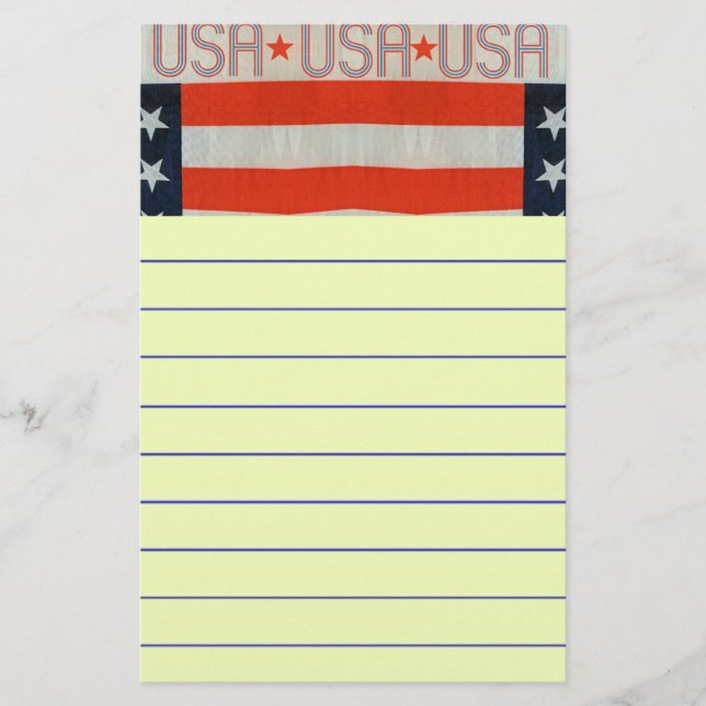 USA-Flagge Briefpapier (Vorderseite)