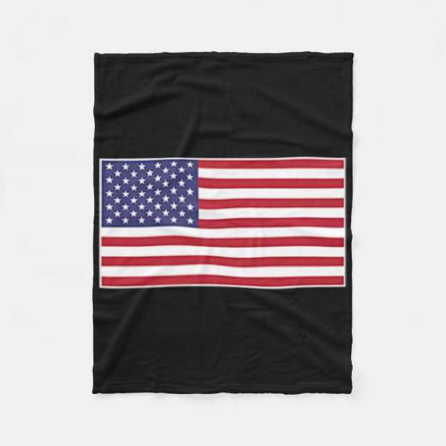 USA-Flagge Brust-Patch Sternenbanner Amerikanisch Fleecedecke (Vorderseite)