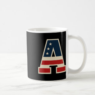 Usa-Flagge Buchstabe A Sterne Streifen passendes T Kaffeetasse