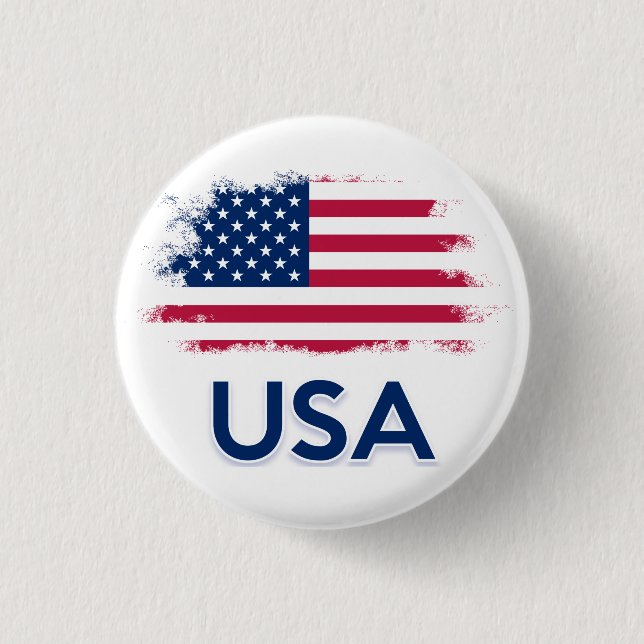 USA-Flagge Button (Vorderseite)