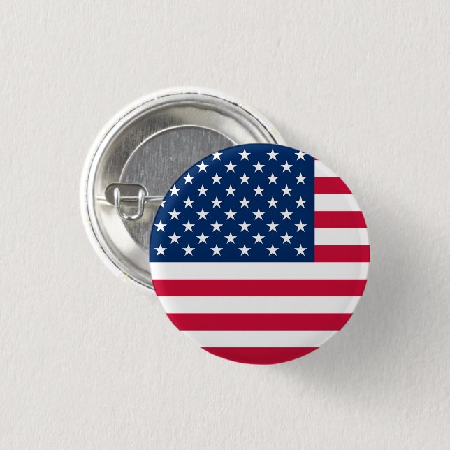 USA-Flagge Button Patriotisch (Vorne & Hinten)