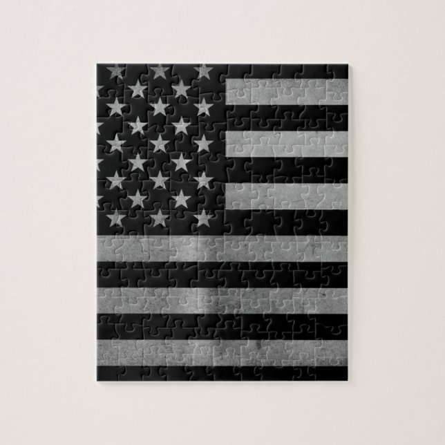 USA-Flagge BW Puzzle (Vertikal)
