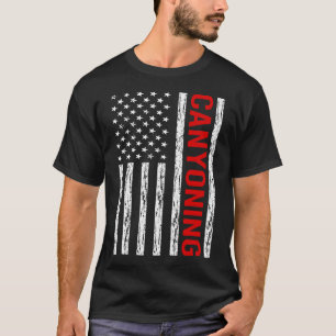 USA-Flagge Canyoning Canyoneering T-Shirt