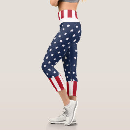 USA-Flagge Capri Leggings
