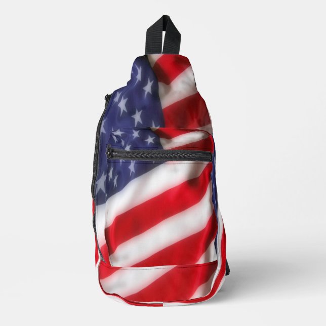 USA-Flagge Crossbody Bag (Vorderseite)