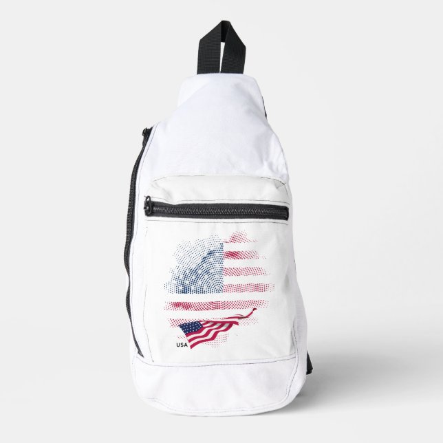 USA-Flagge Crossbody Bag (Vorderseite)