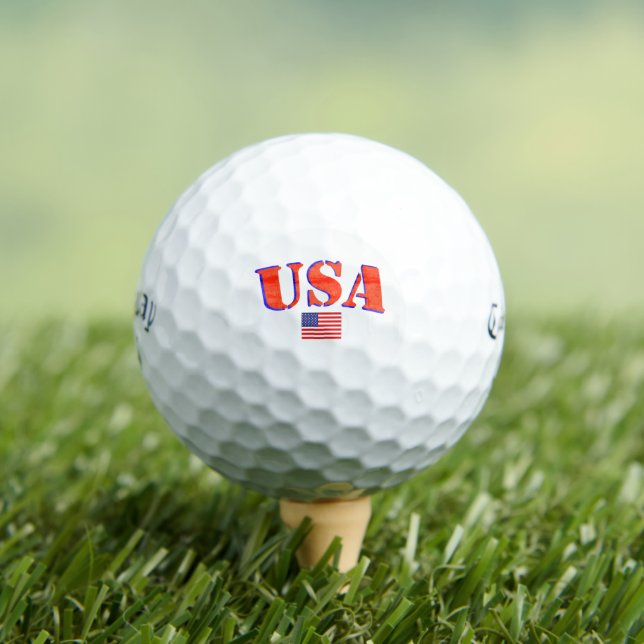 USA-Flagge, Custom Callaway Golfball (Insitu T-Shirt)