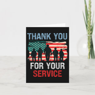 USA-Flagge Danke für Ihren Dienst - Gedenkstätte Karte