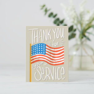 USA-Flagge Danke für Ihren Dienst Postkarte