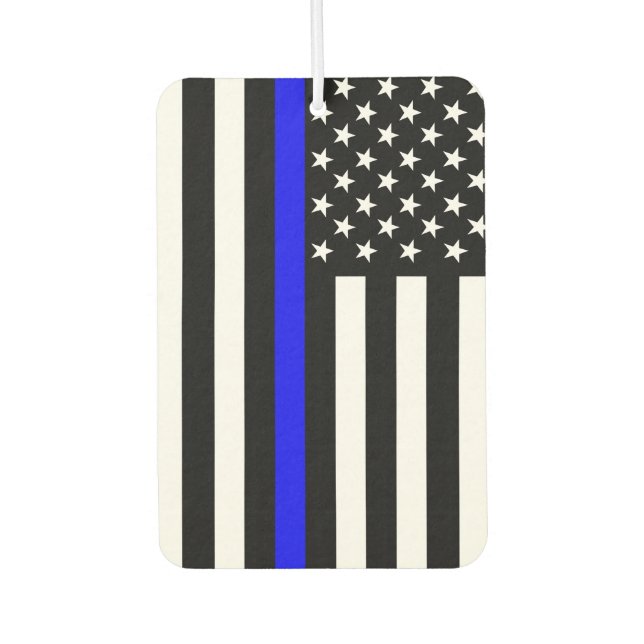 USA-Flagge Das Thin Blue Line-Thema Autolufterfrischer (Vorderseite)